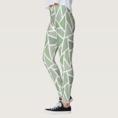 Leggings Motif de mosaïque vert olive (Gauche)
