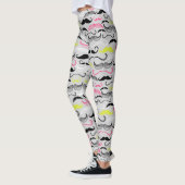Leggings Motif de moustache, rétro style (Gauche)