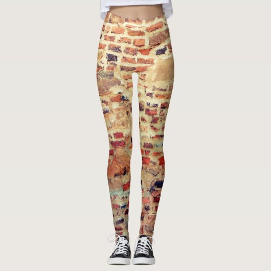 Leggings Motif de mur de briques (Devant)