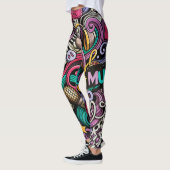 Leggings Motif de musique Abstrait (Gauche)