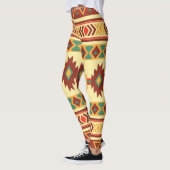 Leggings Motif de Natif américain : Tons ensoleillés de la (Gauche)