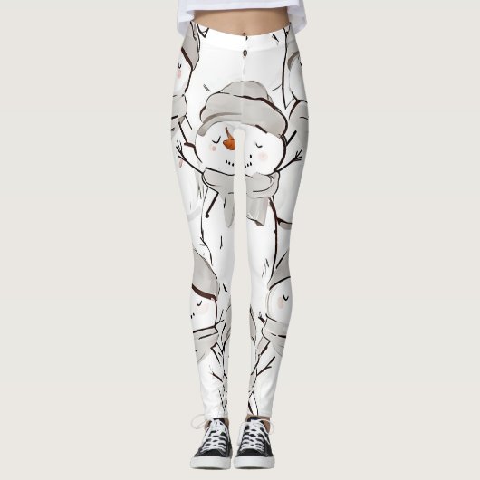 Leggings Motif de neige (Devant)