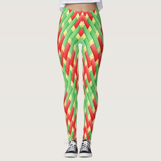 Leggings Motif de Noël coloré (Devant)