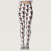 Leggings Motif de Noël de teckels de Père Noël (Devant)