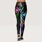 Leggings motif de Noël des flocons de neon (Dos)