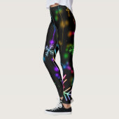 Leggings motif de Noël des flocons de neon (Gauche)