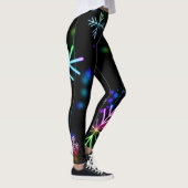 Leggings motif de Noël des flocons de neon (Droite)
