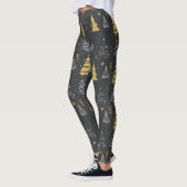 Leggings Motif de Noël dessiné à la main (Gauche)