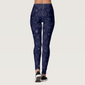 Leggings Motif de Noël Elegant Bleu et Parties scintillant  (Dos)