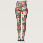 Leggings Motif de Noël en patchwork de campagne (Devant)