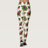 Leggings Motif de Noël et de verdure (Dos)