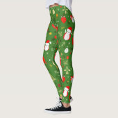 Leggings Motif de Noël festif (Gauche)
