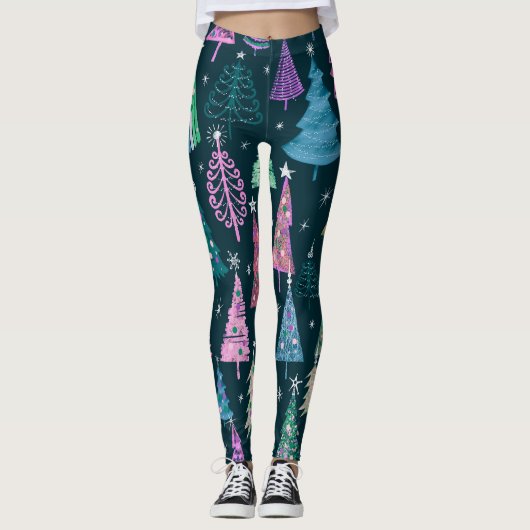 Leggings Motif de Noël Festif (Devant)