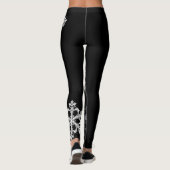Leggings Motif de Noël minimaliste monochrome (Dos)
