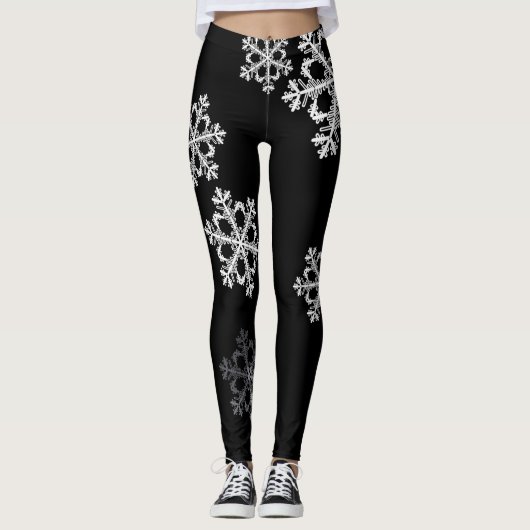 Leggings Motif de Noël minimaliste monochrome (Devant)