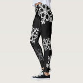 Leggings Motif de Noël minimaliste monochrome (Gauche)