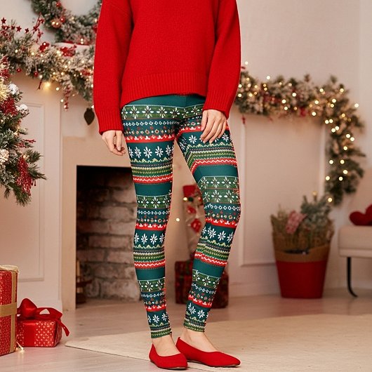 Leggings Motif de Noël nordique
