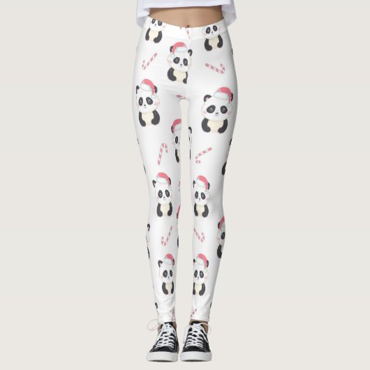 Leggings Motif de Noël Panda (Devant)