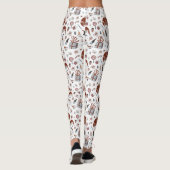 Leggings Motif de Noël rétro (Dos)
