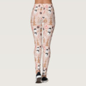 Leggings Motif de Noël rose mignon avec Père Noël (Dos)