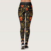 Leggings Motif de Noël rouge et or (Dos)