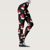 Leggings Motif de Noël Rouge Père Noël en noir (Droite)