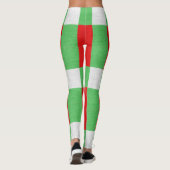 Leggings Motif de Noël rouge, vert et blanc (Dos)