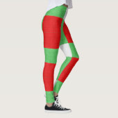 Leggings Motif de Noël rouge, vert et blanc (Droite)