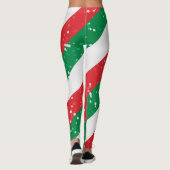 Leggings Motif De Noël Vert Et Rouge (Dos)