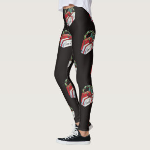 Leggings Motif de Noël vintage avec cadeaux emballés
