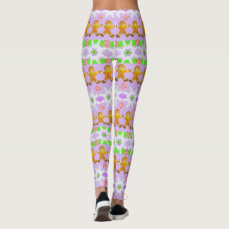 Leggings Motif de pain d'épice et de flocon de neige de