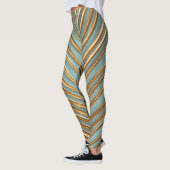 Leggings Motif de palme tropicale peint en or (Gauche)
