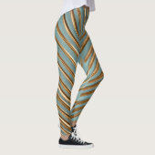 Leggings Motif de palme tropicale peint en or (Droite)