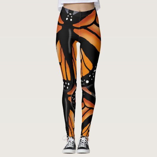 Leggings MOTIF de PAPILLON de MONARQUE GRAND par (Devant)