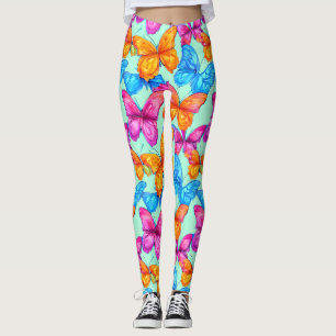 Leggings Motif de papillons colorés