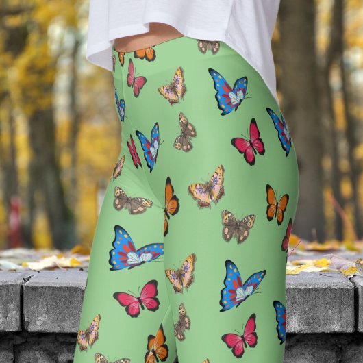 Leggings Motif de papillons colorés Sage