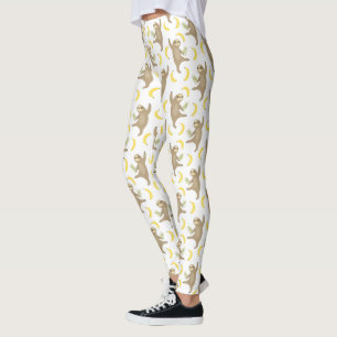 Leggings Motif de paresses et de bananes