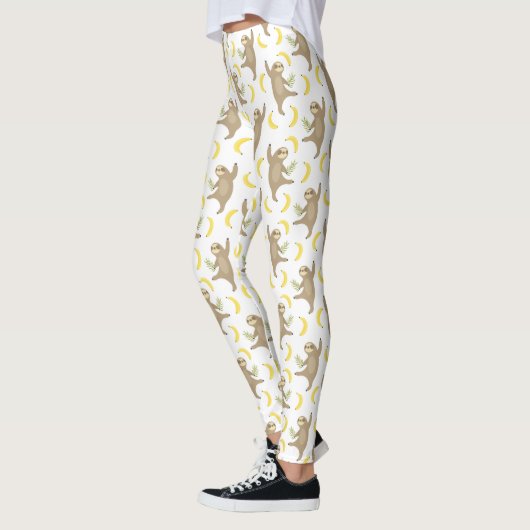 Leggings Motif de paresses et de bananes (Gauche)