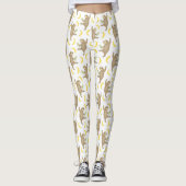 Leggings Motif de paresses et de bananes (Devant)