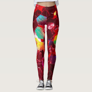 Leggings Motif de parties scintillant brillant en mosaïque