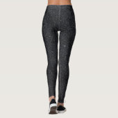 Leggings Motif de Parties scintillant de sable noir (Dos)