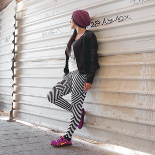 Leggings Motif de passage à diagonale