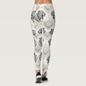 Leggings Motif de patch léopard géométrique (Dos)
