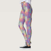 Leggings Motif de patchs jaune vintage (Gauche)
