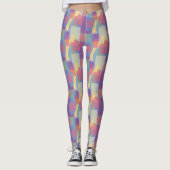 Leggings Motif de patchs jaune vintage (Devant)