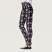 Leggings Motif De Pâtes, Pâtes Lilac, Pâtes De Chien, Empre (Gauche)