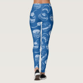 Leggings Motif de pâtisseries françaises | Classic Blue Swe (Dos)