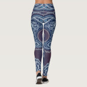 Leggings Motif de patrimoine en rose de cobalt paisley Aria (Dos)