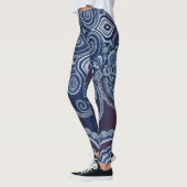 Leggings Motif de patrimoine en rose de cobalt paisley Aria (Gauche)