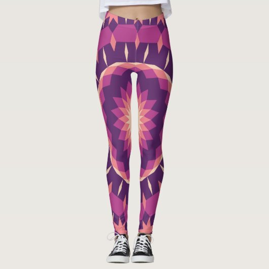 Leggings Motif de pavage de pollen (Devant)